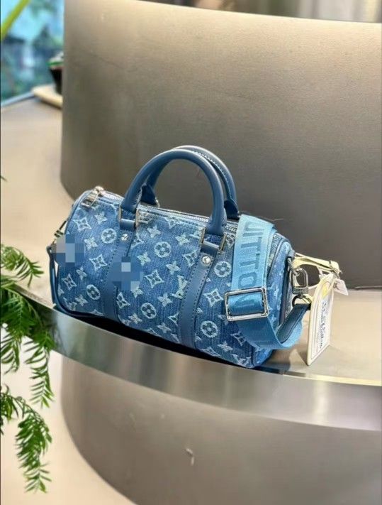 LV Keepall 25 Denim Blue Men's Bag Popping Up!