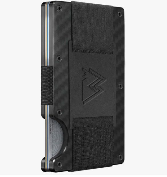 Brand New Mountain Voyage Co Minimalist Cash Strap Aluminium Wallet Walnut Wood Carbon for Men & Women