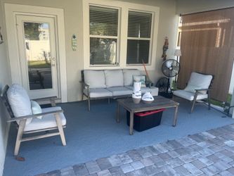 Patio furniture with table