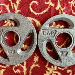 CAP Barbell 2" Olympic Grip Plate, 5lb pair (2x5lb