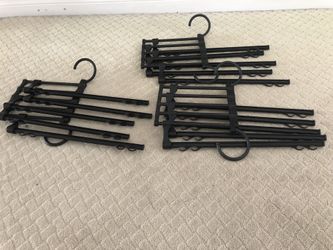 Space Saving Hangers For Pants/scarves/skirts - A Set Of 3