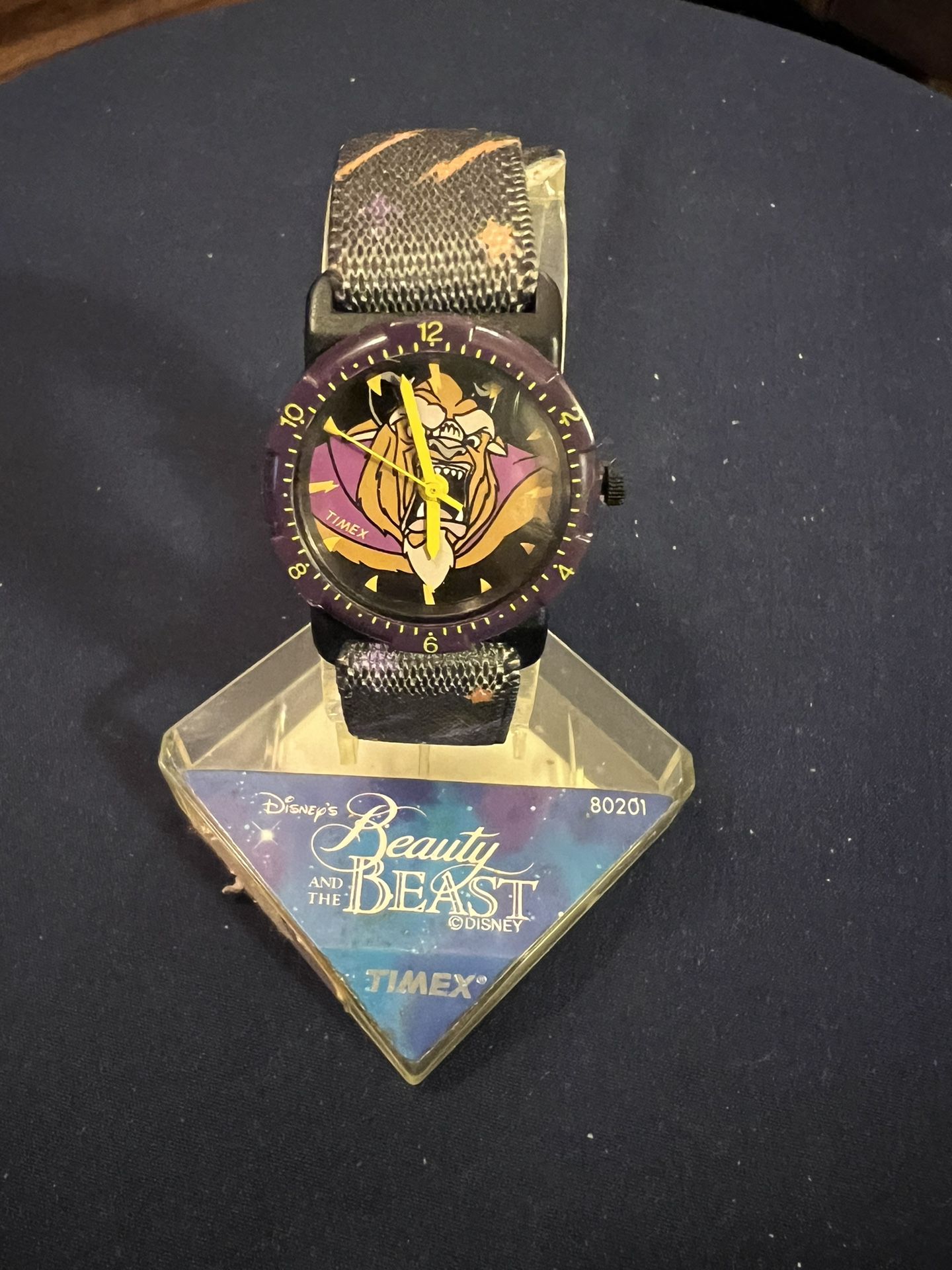 Vintage Disney's Beauty and Beast Watch by Timex Round Shaped Face 
