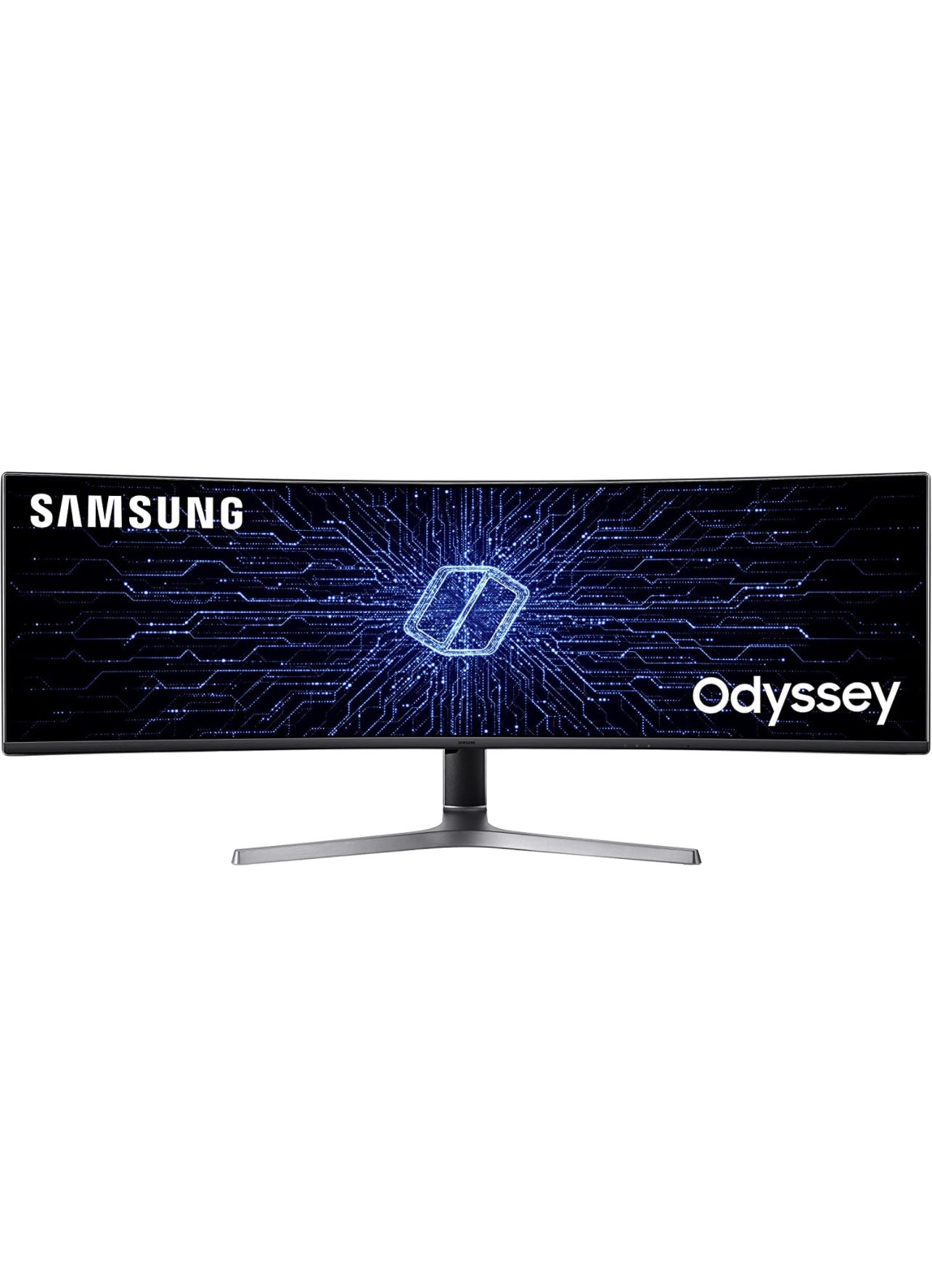 SAMSUNG Odyssey CRG Series 49-Inch Dual QHD (5120x1440) Gaming Monitor, 120Hz, Curved, QLED, HDR, Height Adjustable Stand, Radeon FreeSync (LC49RG90SS