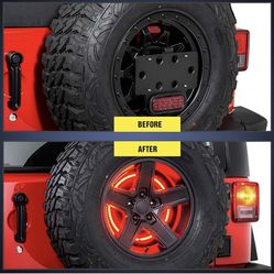 Jeep Wrangler Spare Tire Brake Light Wheel Light 