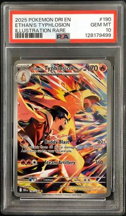 PSA 10 Ethan's Typhlosion Illustration Rare #190/182