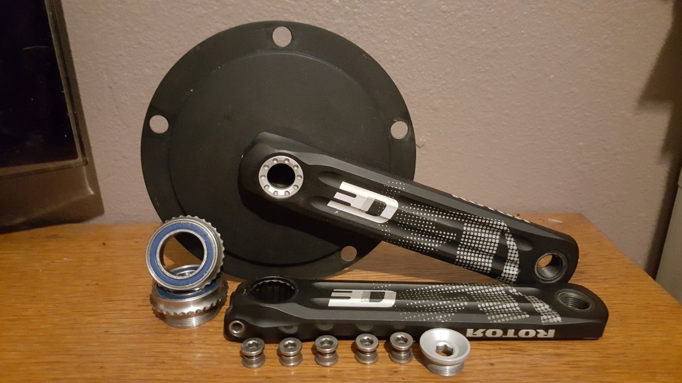 Rotor 3D Track Crankset 165mm 144 bcd
