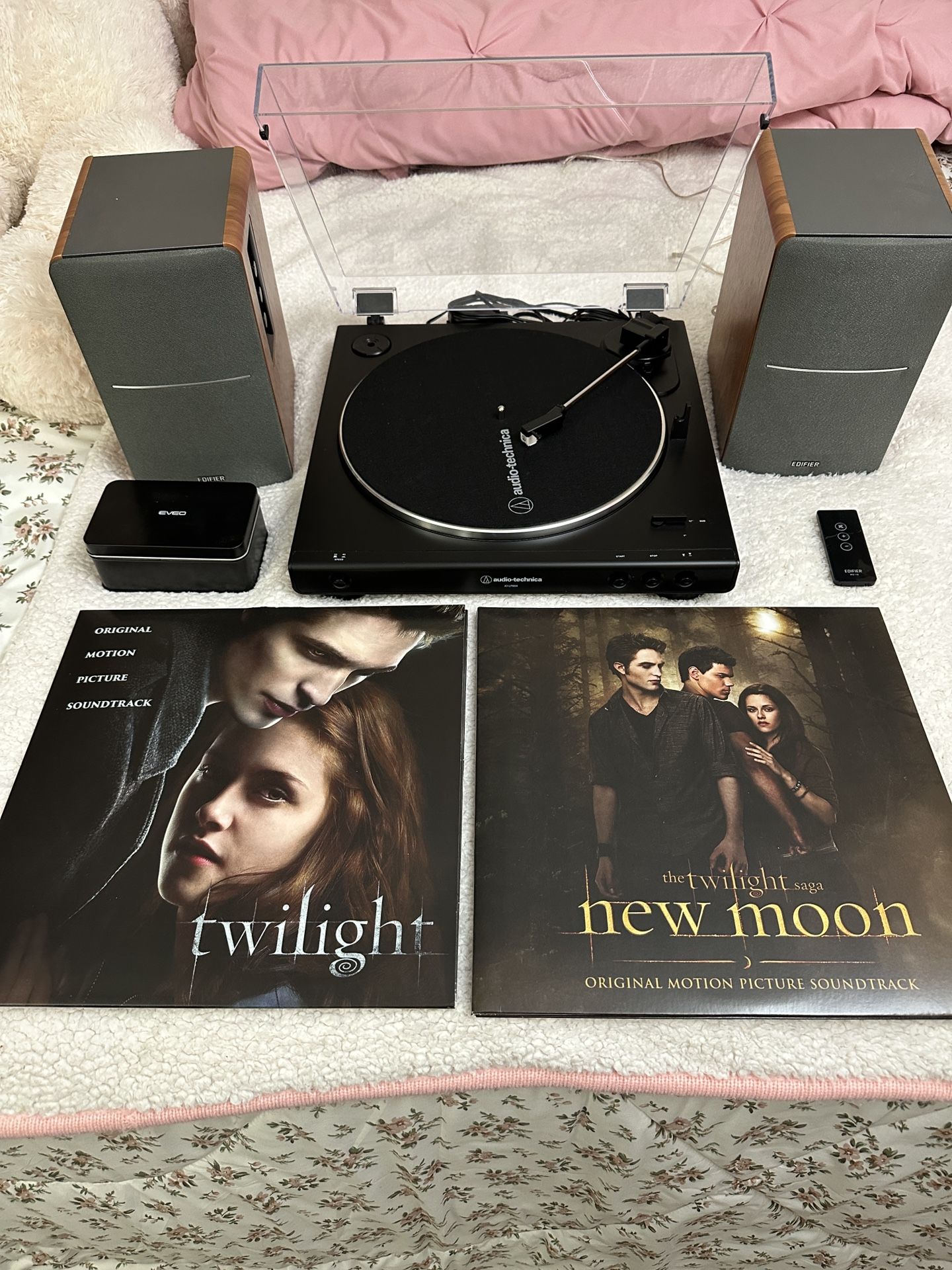 HUGE Twilight Records + Record player + Speakers + more bundle