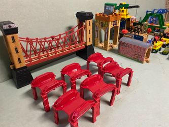 30+ Brio Wooden Train set parts + locomotives + wagons