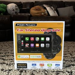 Power Acoustik Car Stereo Upgrade Apple CarPlay Android Auto Receiver 4 Speakers