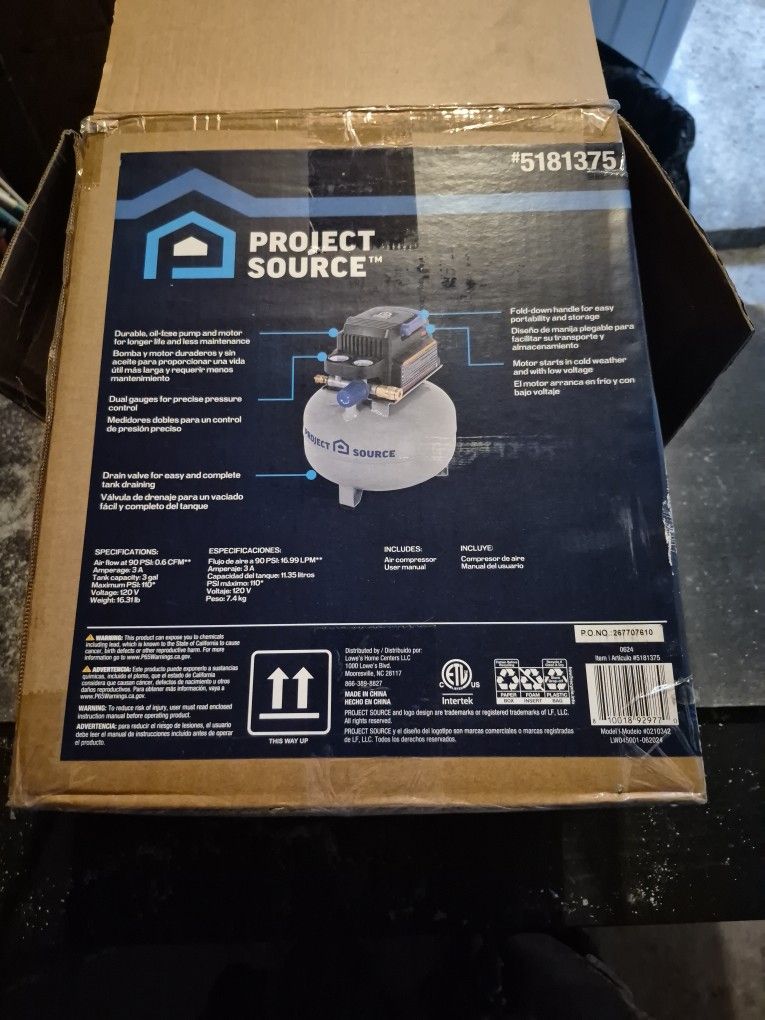 Portable Air Compressor 3 Gallon