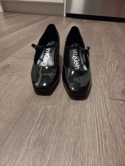 Calvin Klein Black Patent Mary Jane Heels