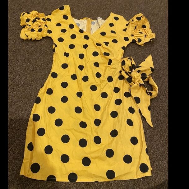 yellow and black polka dot dress Retro Dots Cute Maxi Dress Casual Bohemia Long Dresses High Waist Custom Vestidos Halter%20Polka%20Dot%20Ruffle%20Maxi%20Dress%20Yellow%0D%0ADESIGN%3A%0D%0A%0D%0AColor%3A%20Yellow%0D%0AHalterneck%0D%0ASleeveless%0D%0ABustier%20detail%0D%0ARuffle%20detail%0D%0AStructured%20design%0D%0APolka%20dot%20fabric%0D%0AMesh%20insert%0D%0AOpen%20back%20design%0D%0AConcealed%20zipper%20at%20back%0D%0AGentle%20Dry%20Clean%20Only%0D%0ALength%3A%20Maxi%0D%0A%0D%0AMATERIAL%3A%0D%0A%0D%0APolyester%20%2B%20Cotton%0D%0AHigh%20quality%20durable%20fabric Playful Polka-Dots This 1930s Germaine