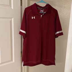 Burgundy (Red) Under Armour polo Shirt. (Large)