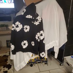 Denim Tears  Black Authentic Hoodie SZ Large