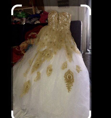 Gold Heart Lace Dress