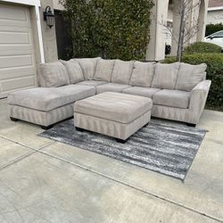 Beautiful Ashley Furniture Beige Sectional (Delivery Available)