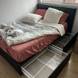 Full bed frame and mattress 