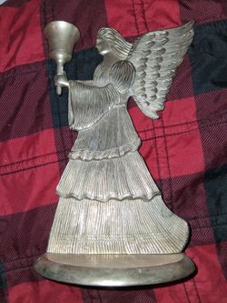 Silver Angel Vintage Candle holder