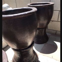 New Flower Pots Made Out Of Cement Perfect Gift 💝 