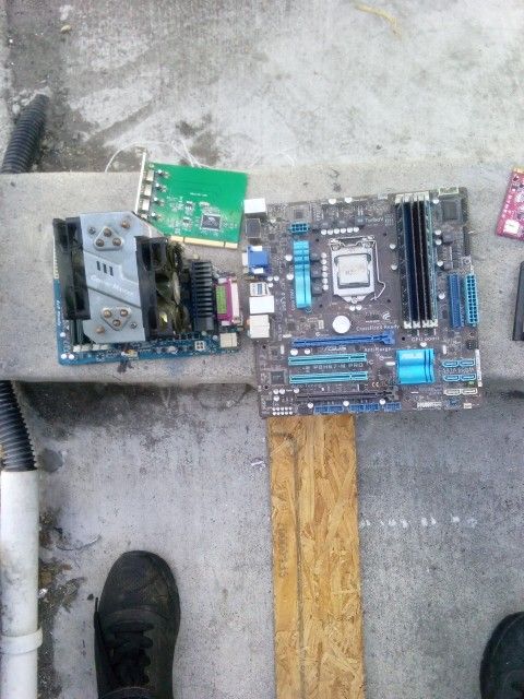 Computer Parts With Gold Copper Brass