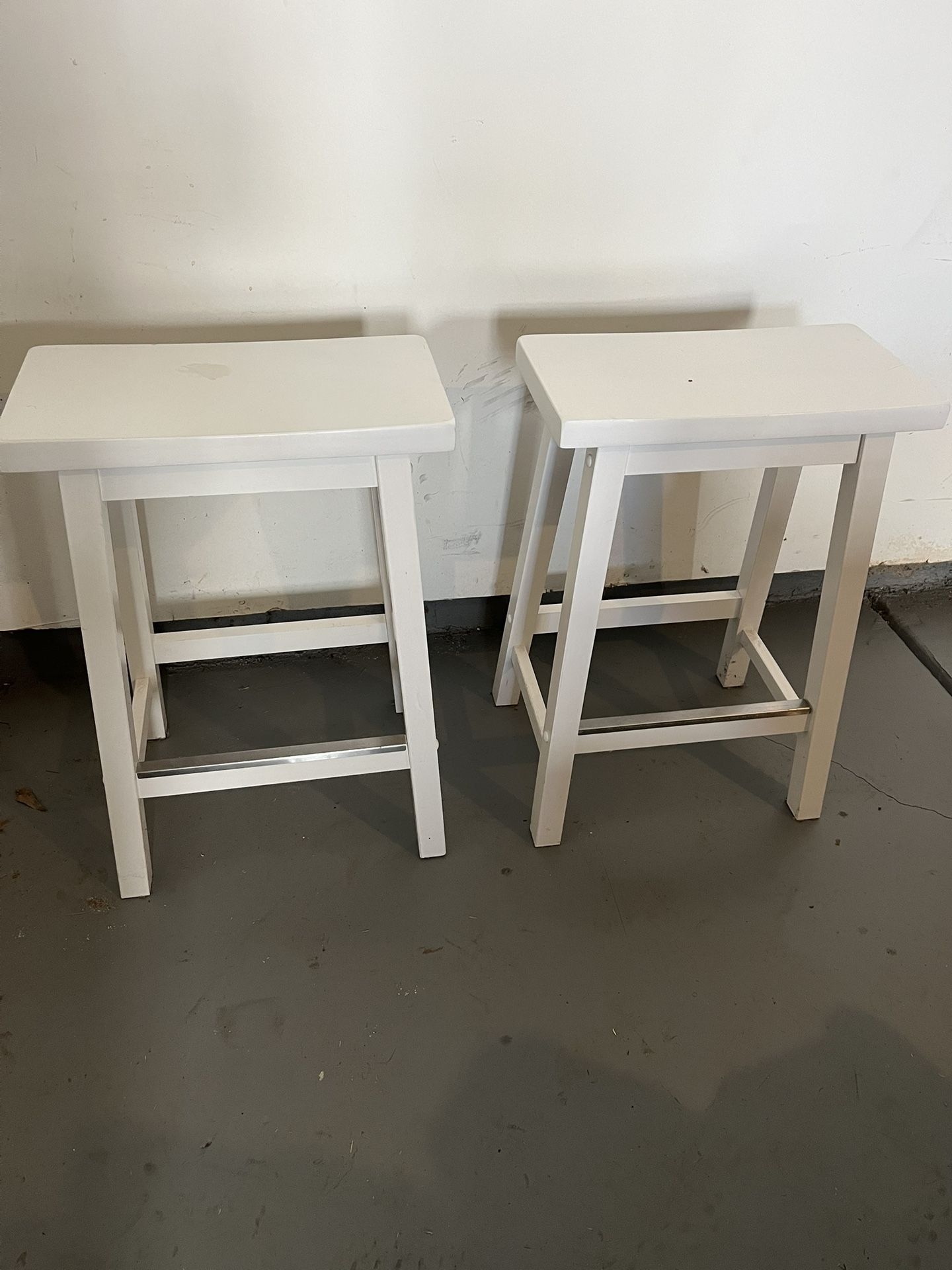 White Farmhouse Stools