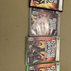 Xbox And PS3 Guitar Hero Games 