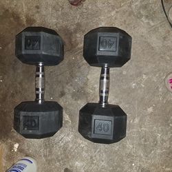 All In Motion 40 lb Dumbbells Weights