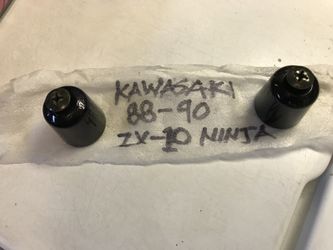 Kawasaki Ninja ZX-10 1988-1990 OEM bar end weights and bolts black
