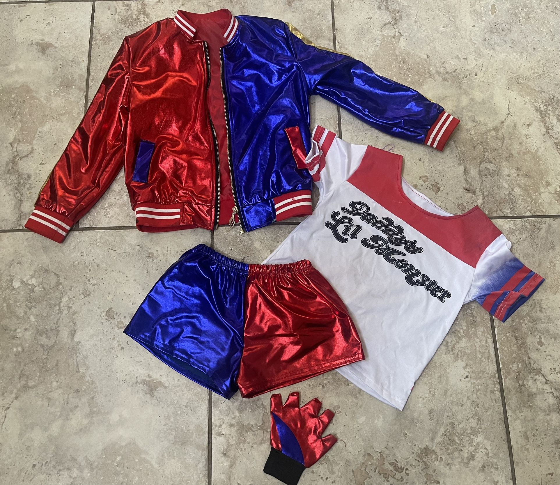 Girls Harley Quinn Costume Size 7-9 Years Old