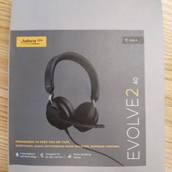 Jabra Evolve2 40 Stereo Headset (UC, USB-A) - Black