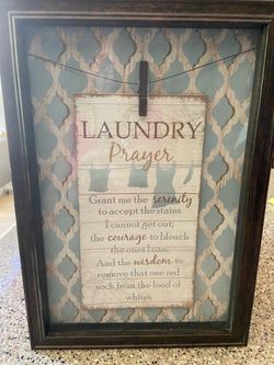 Framed Laundry Prayer