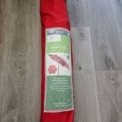 ​☀️ Like-New 7.5' Mainstays Market Patio Umbrella (Red) ☀️
