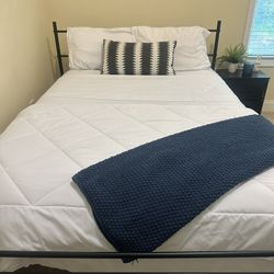 Queen mattress & Bed-frame 