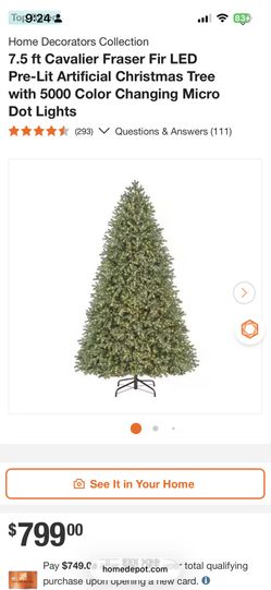 *New* Home Decorators 7.5ft Cavalier Fraser Fir