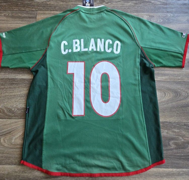 Atletica Mexico Seleccion London Copa America 2001 Cuauhtemoc Blanco Jersey Large
