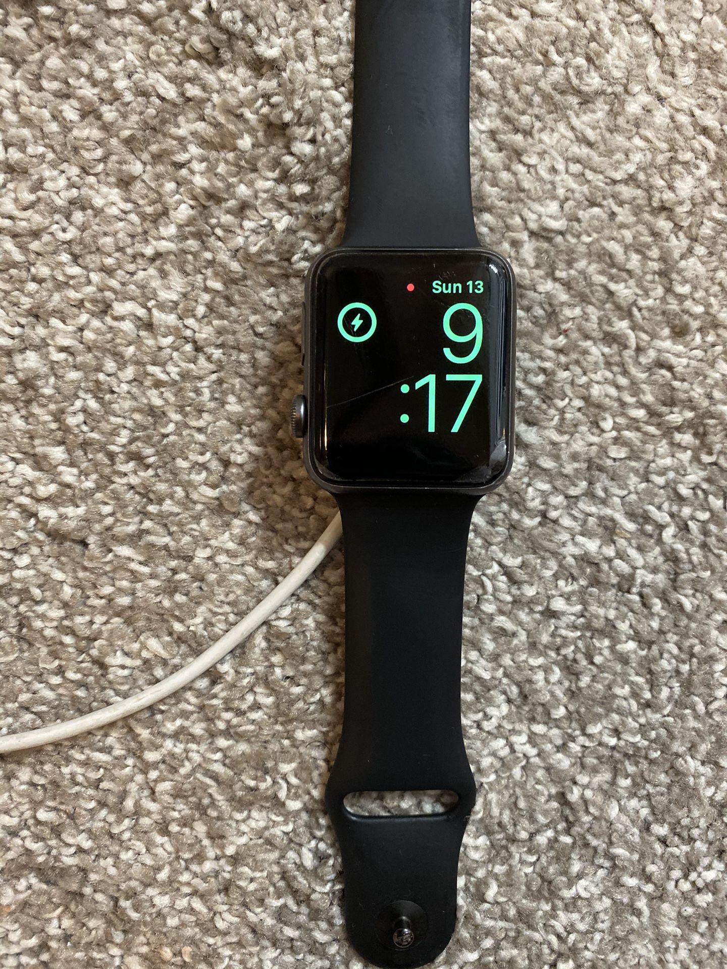 Series 3 Apple Watch with Cellular, screen protector, and extra band