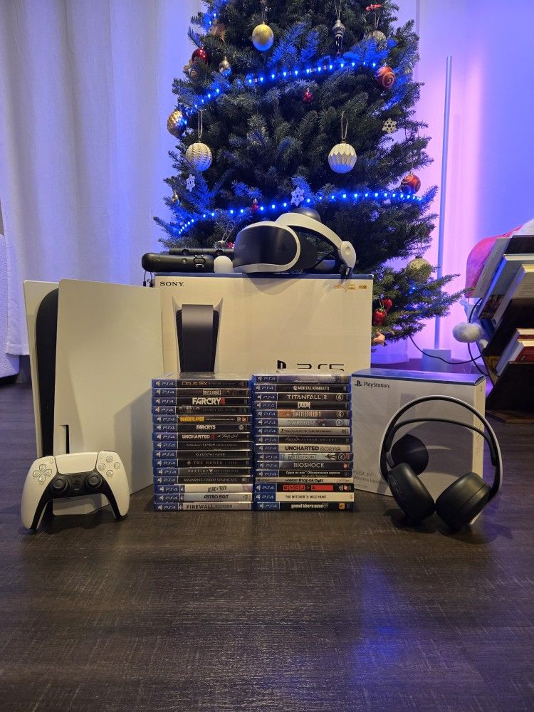 PS5 MEGA Bundle: PS5 + PS5 Pulse Headset + PSVR1 + 31 PS4 Games
