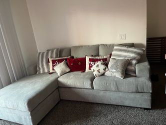 Grey sectional couch