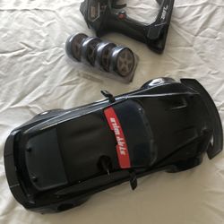 Jada Toys Big Time Muscle Drift 1:10 Scale RC, 2019 Ford Mustang - Wide Body, Black