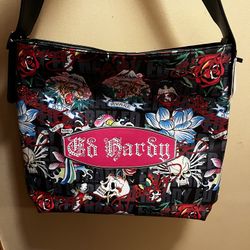 Ed Hardy Shoulder Tote w/ Hand Bag