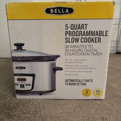 5 quart programmable slow cooker bella