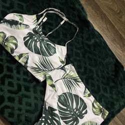 Green Leaf Two Piece Swim Suit