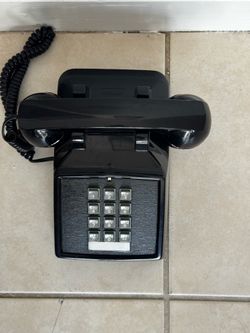 Vintage ITT Touch Tone Dial Desk Phone - Black HEARTS