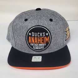 Anaheim Ducks Hockey Flat Brim Baseball Cap
