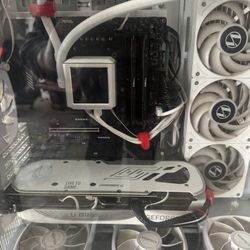 “High-End Gaming / Creator PC – Ryzen 9, RTX 4080 Super, LCD Liquid Cooling, Custom White Build”