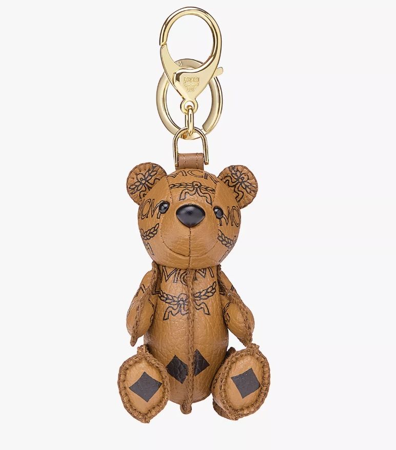MCM Park Bear Charm Keychain In Visetos