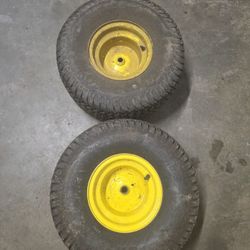 2 John Deere 20x8.00-8 Tires And Wheel Assembly