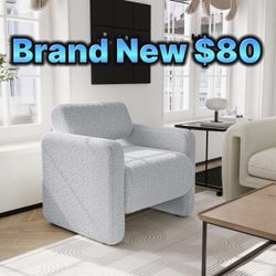 Accent Chair, Modern Armchair, Fabric Upholstered Comfortable Single Sofa with Backrest for Living Room, Bedroom, Reception Room, Waiting Room, Office