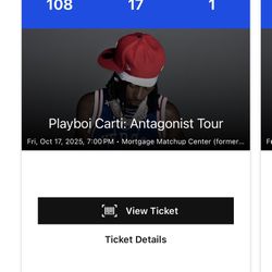 Playboi Carti  2 Tickets For Only $250 10/17 