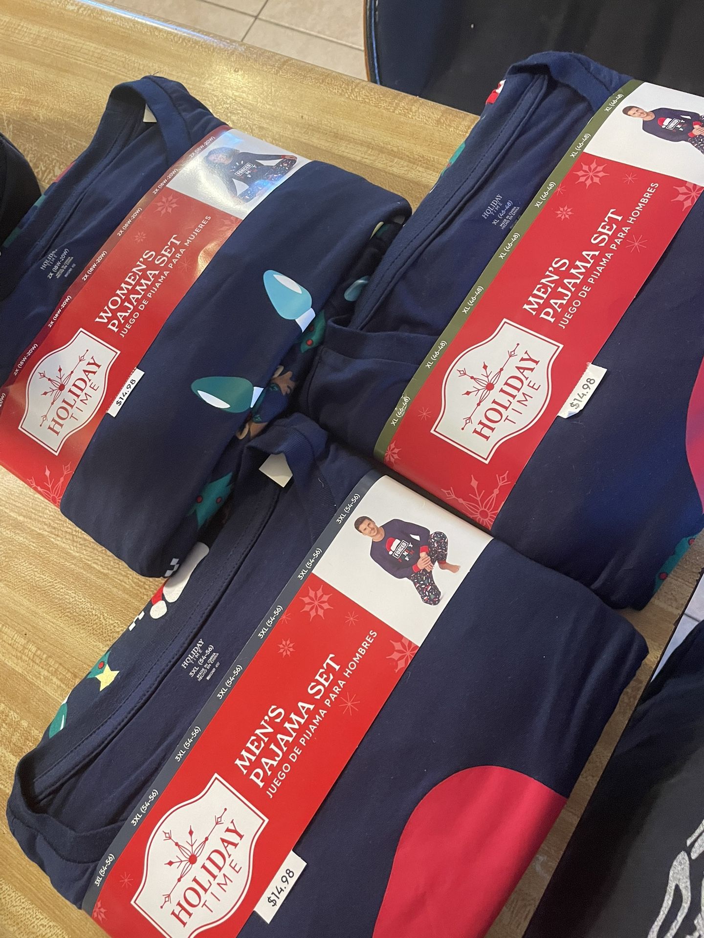 3 Christmas Pijamas, $10 Each